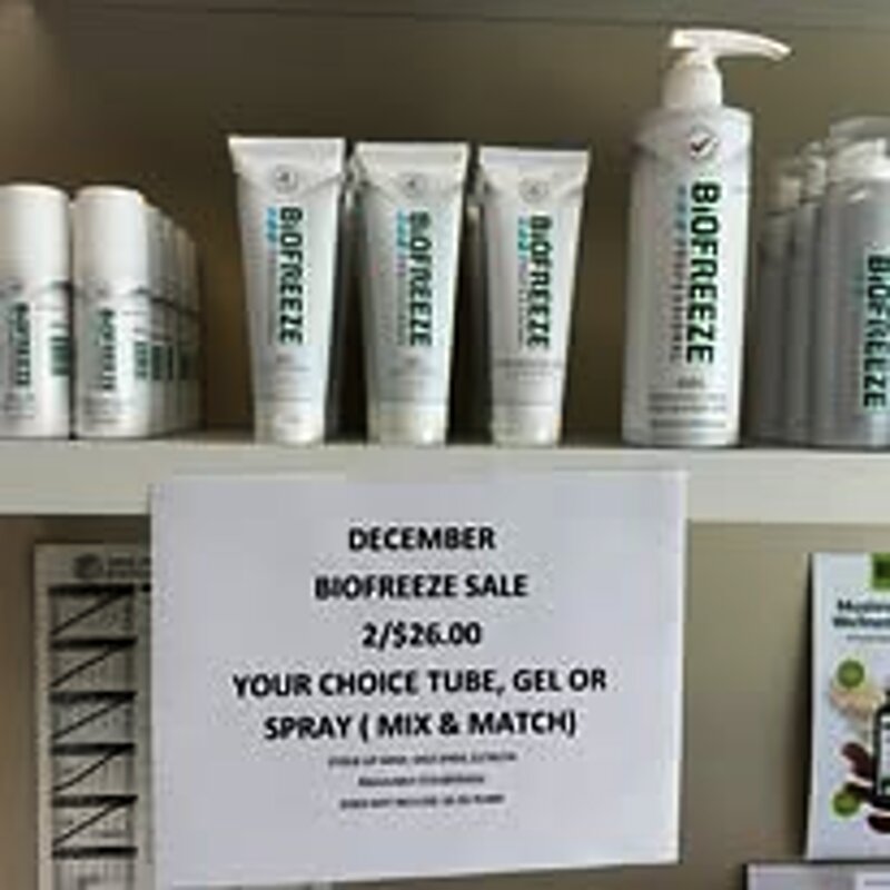 Biofreeze products available at the office