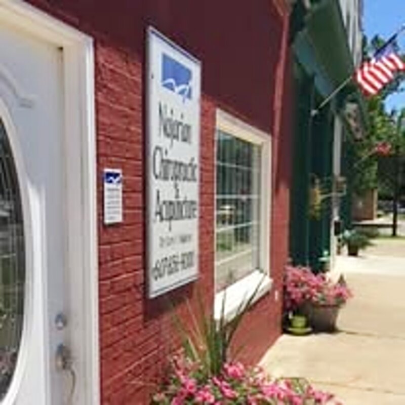 Office exterior in summer with flowers
