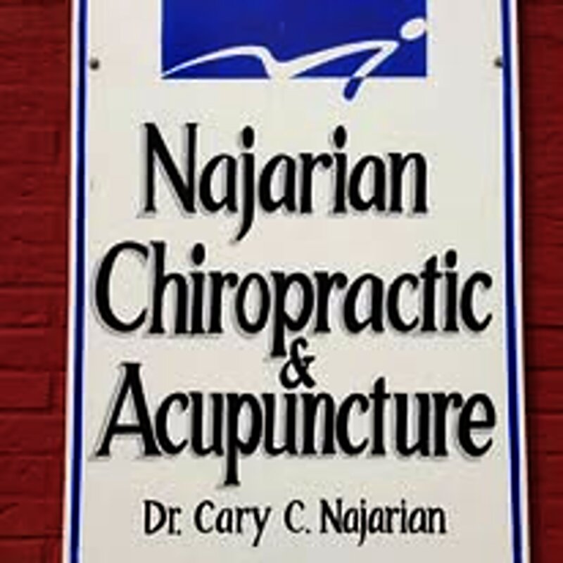 Najarian Chiropractic and Acupuncture sign closeup