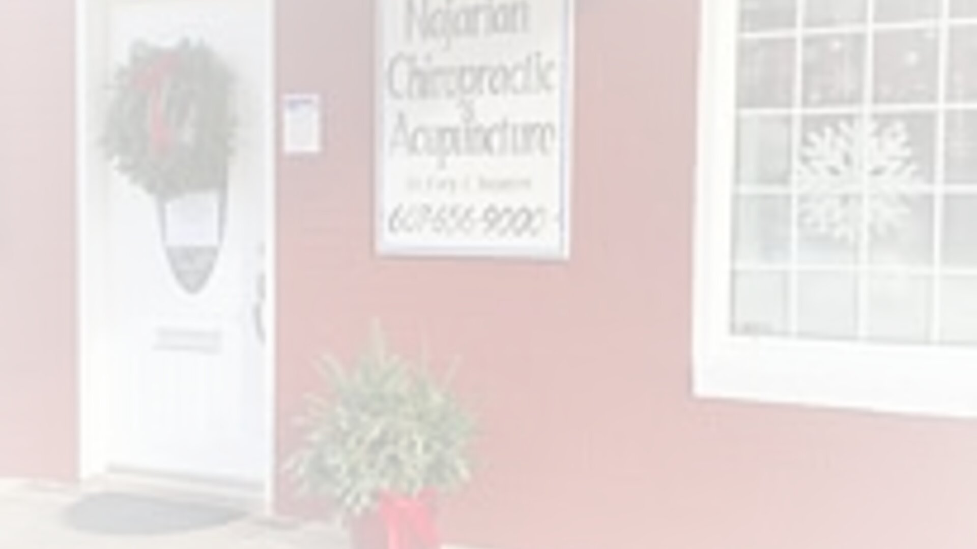 Najarian Chiropractic office decorated for the holidays